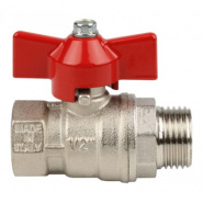 DN 20 «Бабочка» Кран шаровой НР3/4" x ВН3/4" Ру 16 при Т=150 С; Ру 25 при Т=120 С